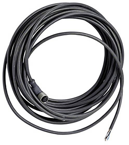 Long black cable with exposed ends and a round plug on the other side.