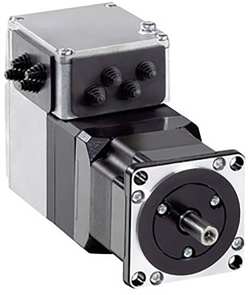 A compact electric servo motor with a metallic housing and a rotating drive pin, suitable for industrial applications.