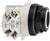 Switch with black push button and multiple connections. Suitable for electrical circuits and control systems.