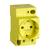 Yellow socket by Schneider Electric, 16A, 250V. Manufactured for industrial applications.