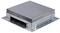 A square metal ventilation duct with a flat lid and mounting tabs on the sides, suitable for ventilation systems.