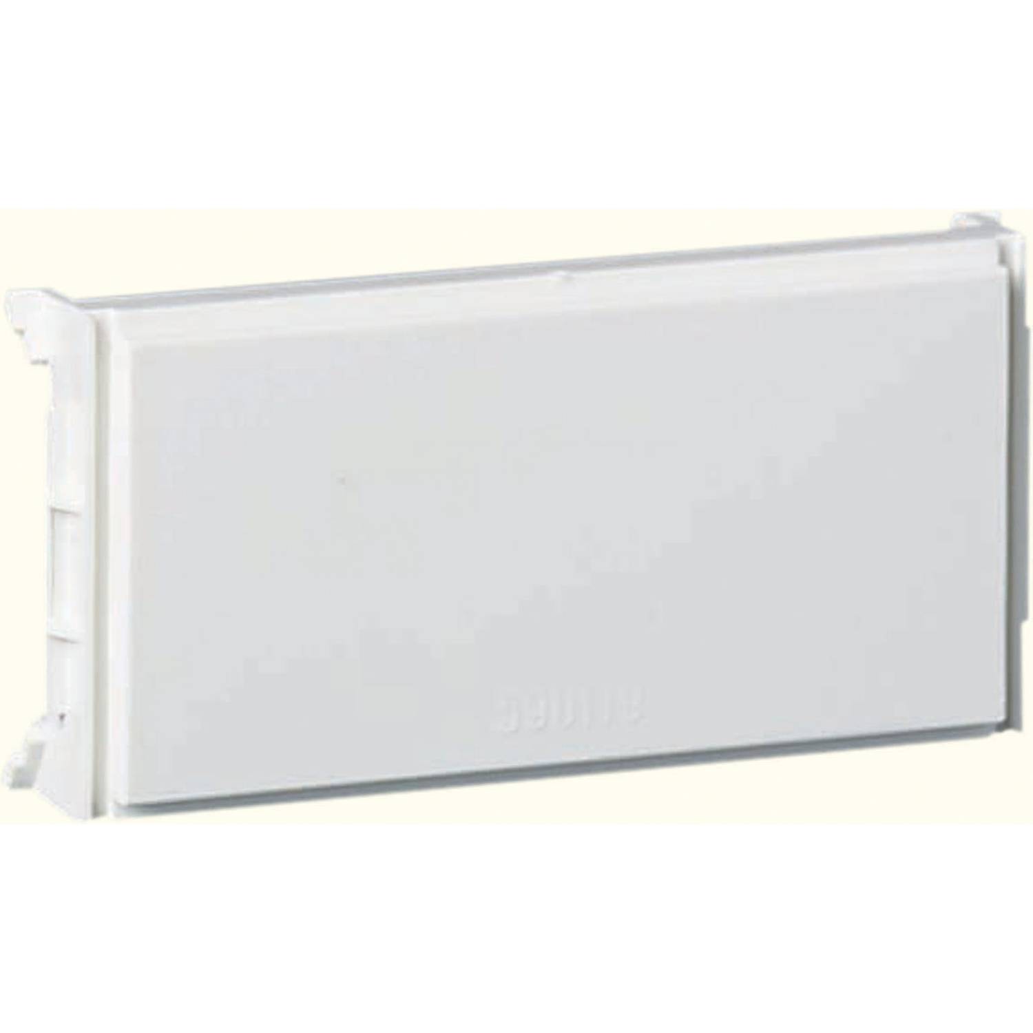 White, rectangular cover or plate, presumably for an electrical switch or socket, with no visible labelling or design features.