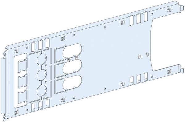 Schneider Electric LVS03453 PrismaSet-P, mounting plate, compact NSX/NSX Vig400-630 3-pin, plug technology, horizontal, width=650mm, height=4modules Mounting plate 1 pc(s)