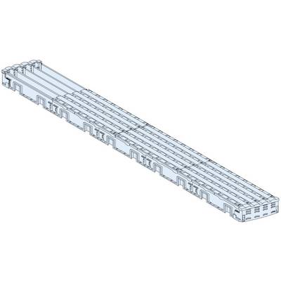Detailed technical drawing of a long, rectangular module with multiple levels and openings, potentially a design for a transport container.