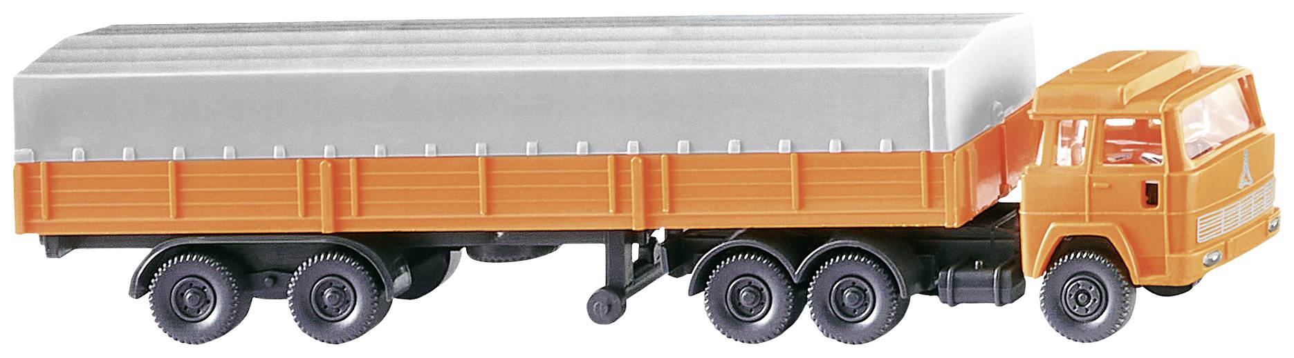 Wiking 0956 11 N HGV Magirus Deutz Flatbed semi-trailer, orange