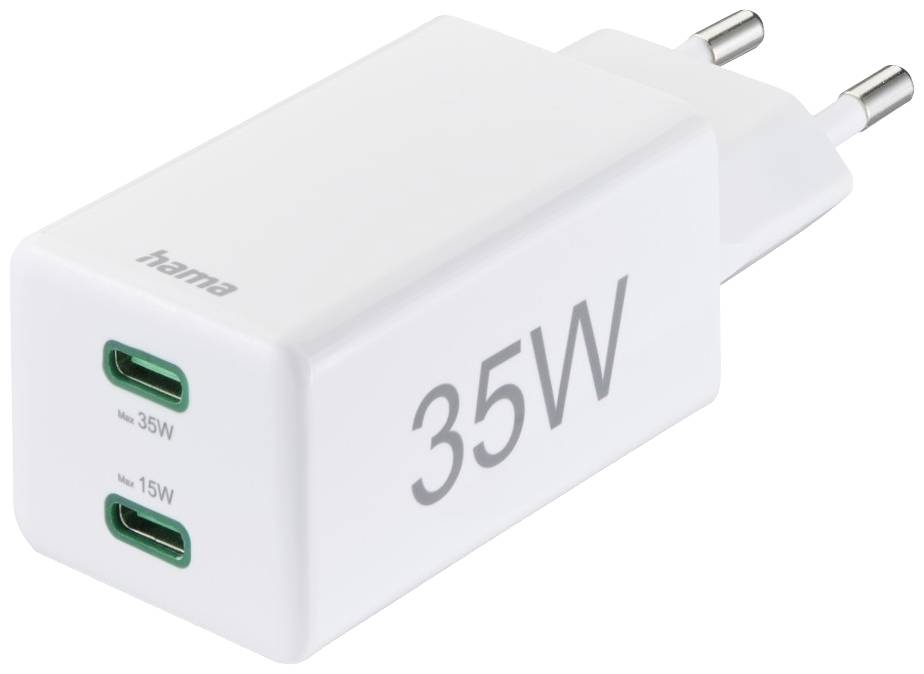 Hama USB charger 35.00 W 2x USB-C® Power Delivery White Indoors