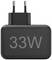 A black charger with a European plug, displaying '33W' on it, indicates the device's power output.