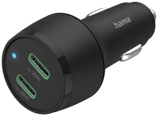 Hama USB charger 45.00 W 2x USB-C® Power Delivery Car, HGV