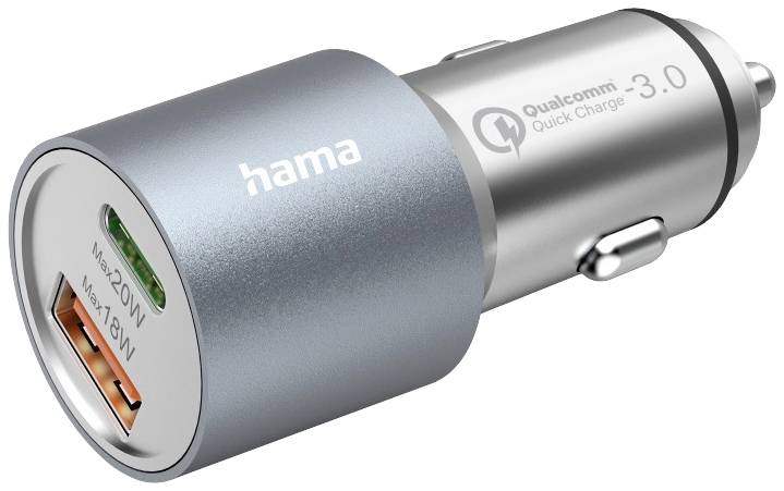 Hama USB charger 38.00 W 1x USB-A, 1x USB-C® Power Delivery Car, HGV