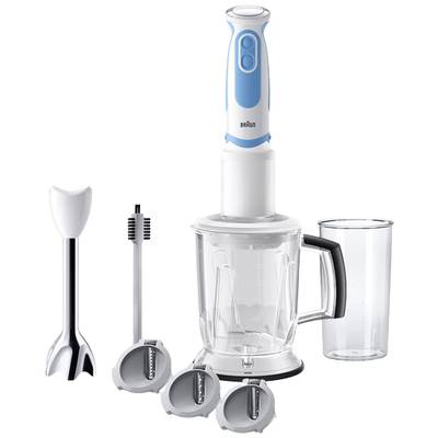 Buy Braun 4191-MQ5260WHBL Hand-held blender 1000 W with graduated beaker,  with mixing jar, Turbo function White blue