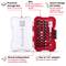 Bit set with plastic housing shows various bits, quick-change holders, and adapters. Marking description in red on white.