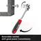 Ratchet spanner when tightening a screw on a metal frame. Text: 'Ratchet spanner with good power transmission'.