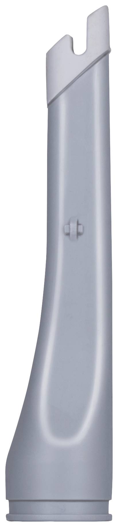 Medium-sized, grey plastic attachment with an angled tip and a slight hook at the upper end, potentially suitable for cleaning devices.