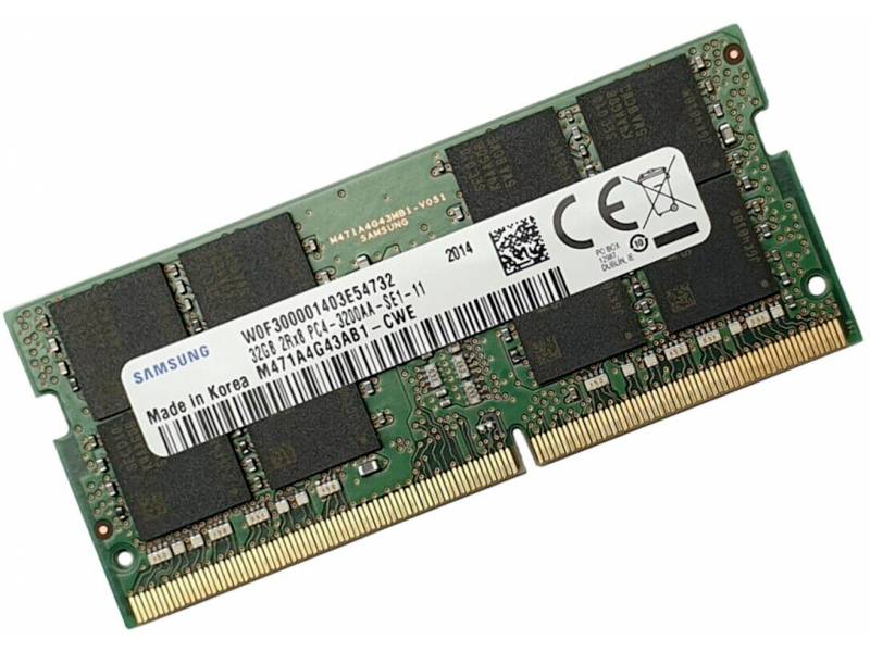 Samsung M471A4G43AB1-CWE Laptop RAM card DDR4 32 GB 1 x 32 GB 3200 MHz 260-pin SO-DIMM M471A4G43AB1-CWE