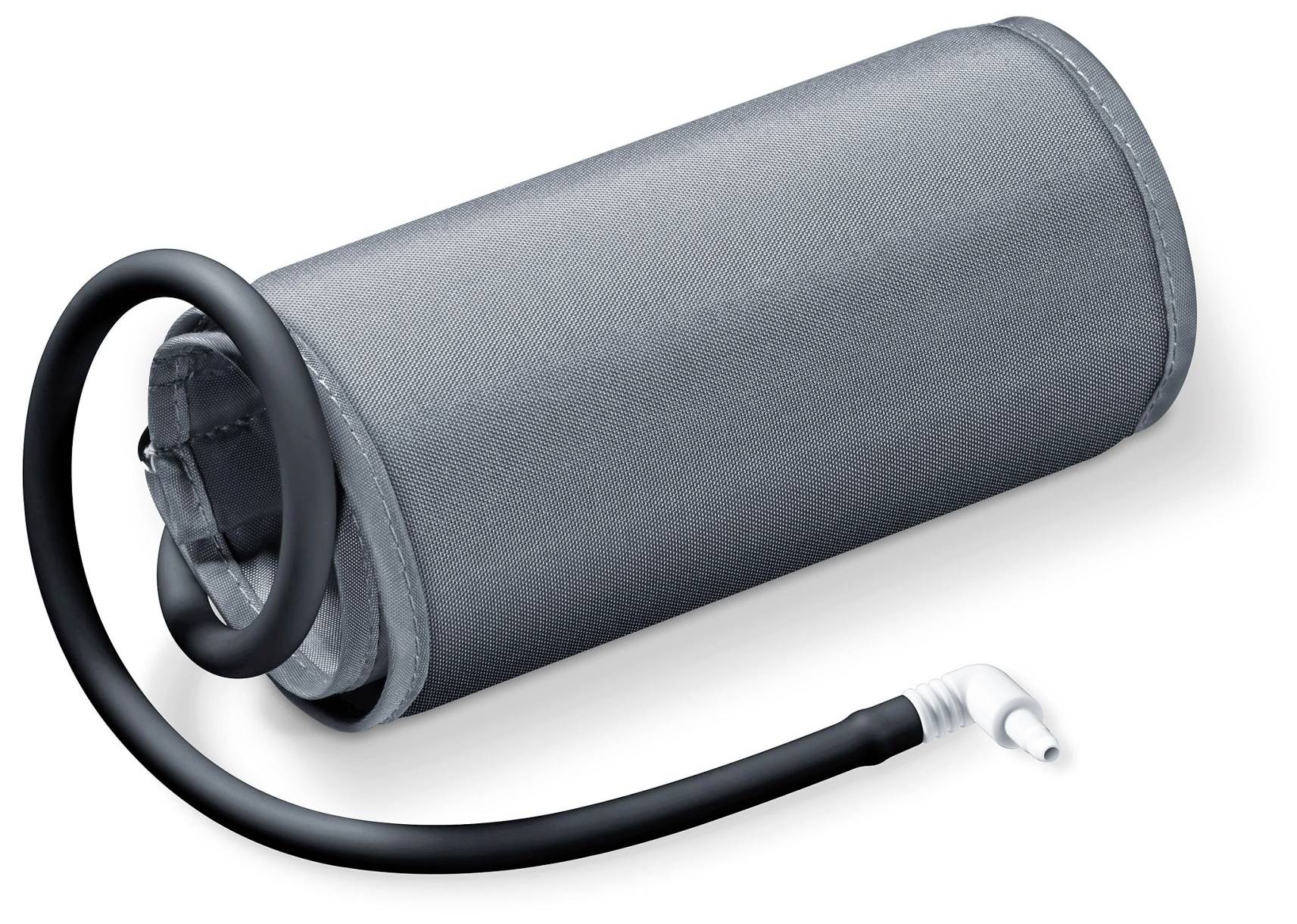 Blood pressure cuff with tube, for home blood pressure monitoring.