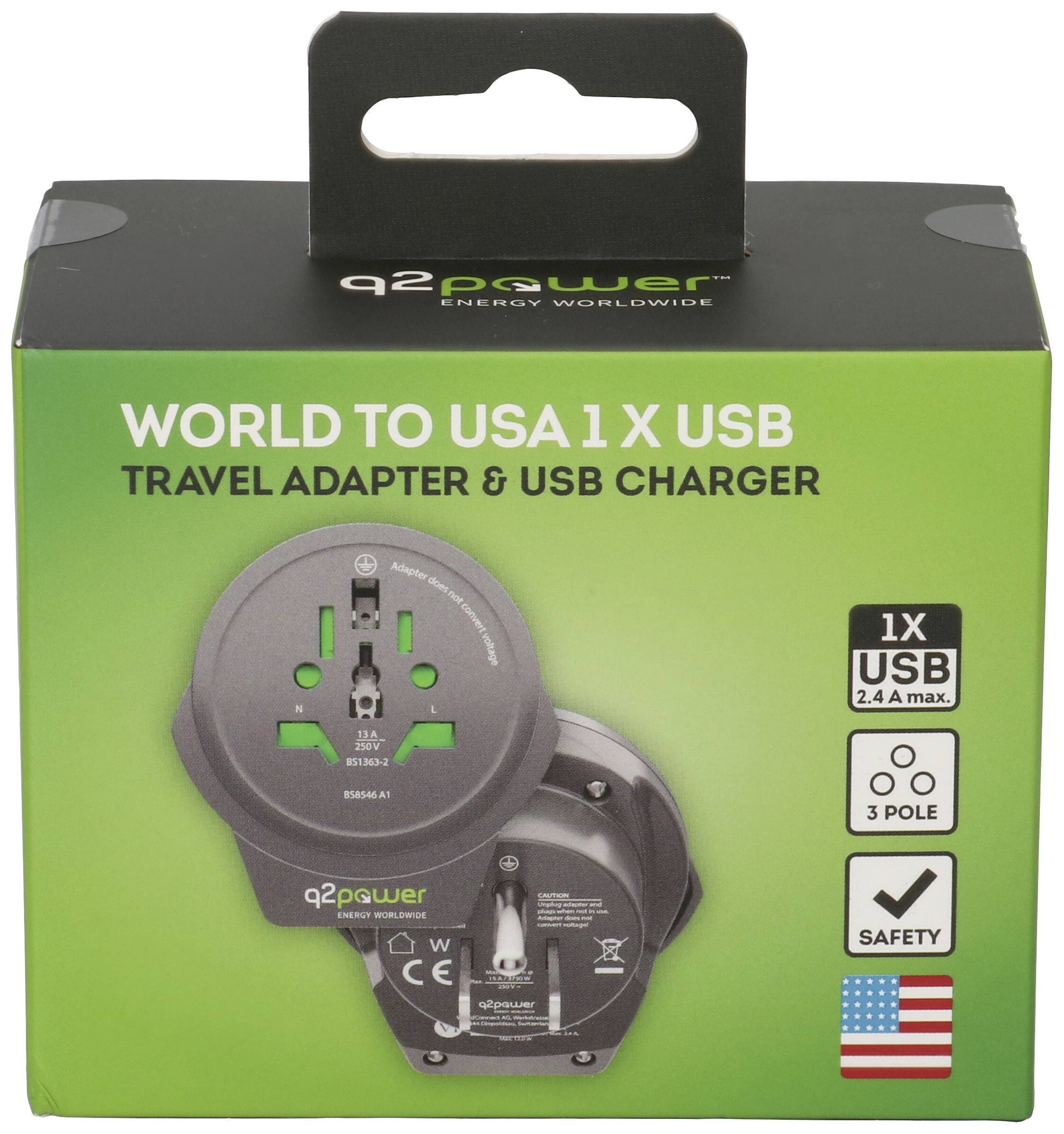 Q2 Power 1.100150TH Travel adapter