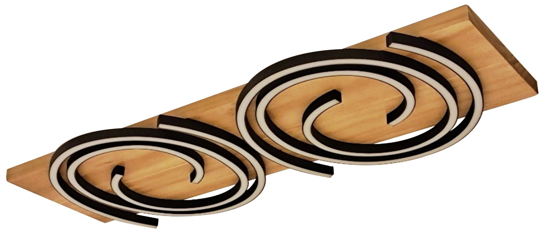 ECO-Light 9180-PL2 WO RIFIA LED ceiling light LED (monochrome) 25 W Wood, Black