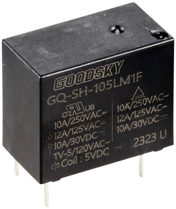GoodSky GQ-SH-105LM1F PCB relay 5 V DC 10 A 1 maker 1 pc(s) Piece