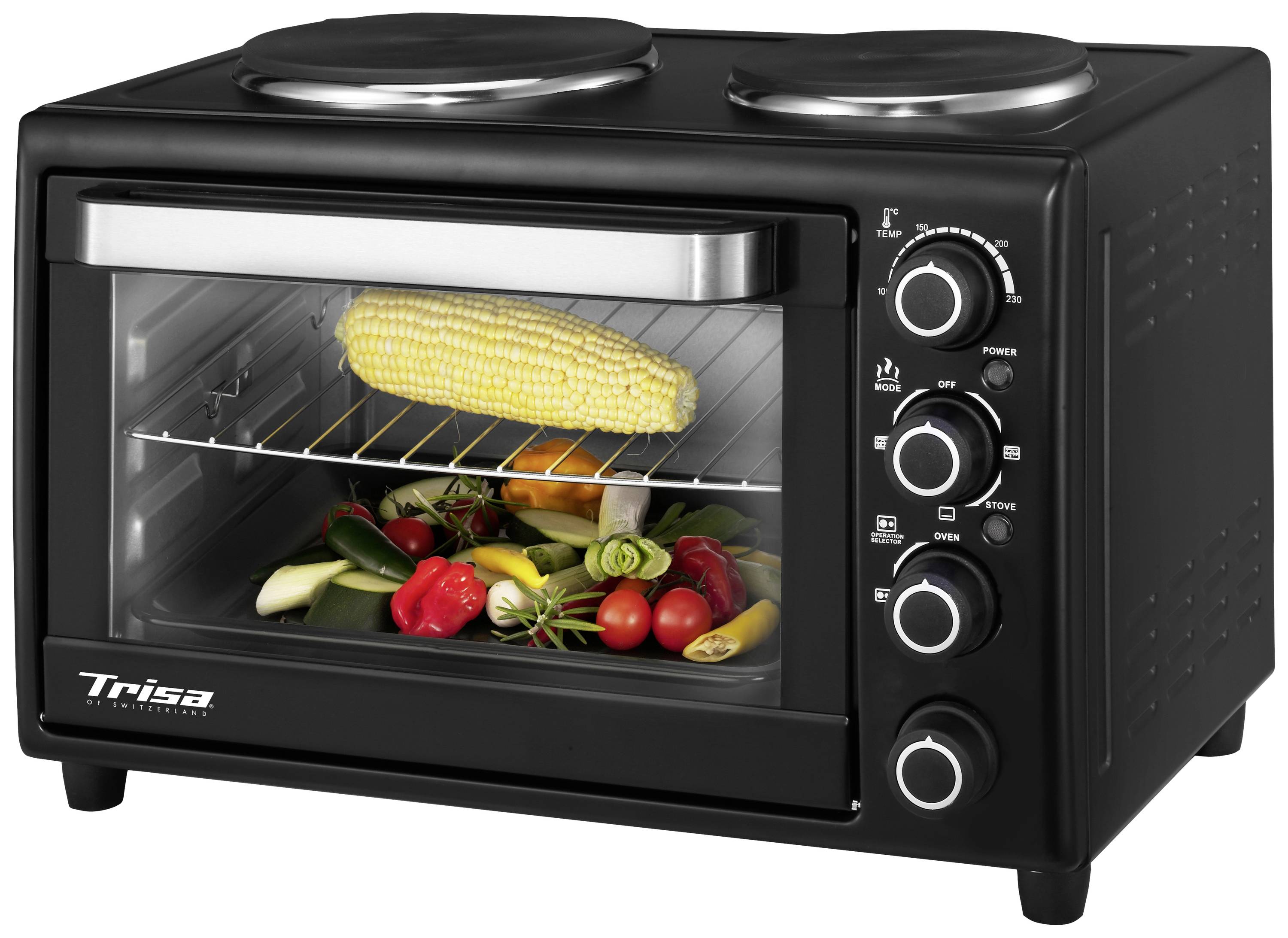 Trisa Bake & Cook Mini oven with cooking function, Timer function