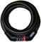 Black cable lock with four-digit combination, set to 8.