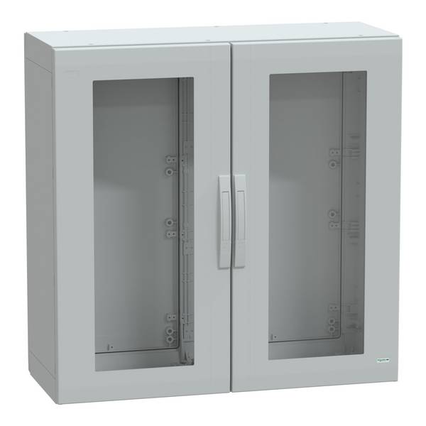 Polyester casing bottom PLA completely sealed 1000x1000x420mm IP65, transp. Doors Schneider Electric Content: 1 pc(s)
