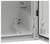 A grey plastic enclosure box with an open door, showing internal compartments and mounting slots, designed for electronic components.