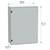 Electrical enclosure with dimensions: width 636 mm (25.04 in), height 847 mm (33.3 in), depth 300 mm (11.8 in).