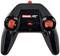 Black Carrera RC Controller with red levers and switches, displaying 'OFF' and 'ON' labels, suitable for controlling toy vehicles.