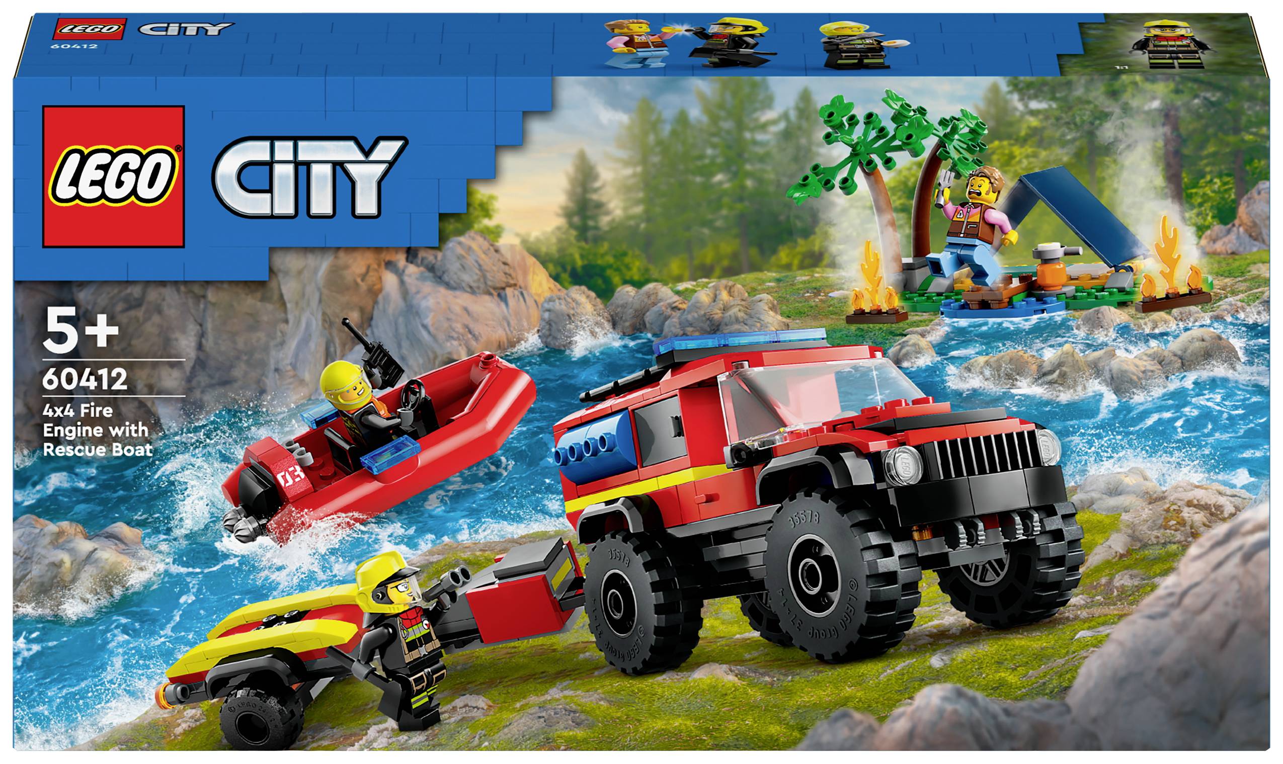 60412 LEGO® CITY Fire brigade vehicle with rescue boat