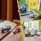 A LEGO set with three vehicle types: an off-road vehicle, a cargo plane and a lorry with trailer. '3 in 1' sign in the top right corner.