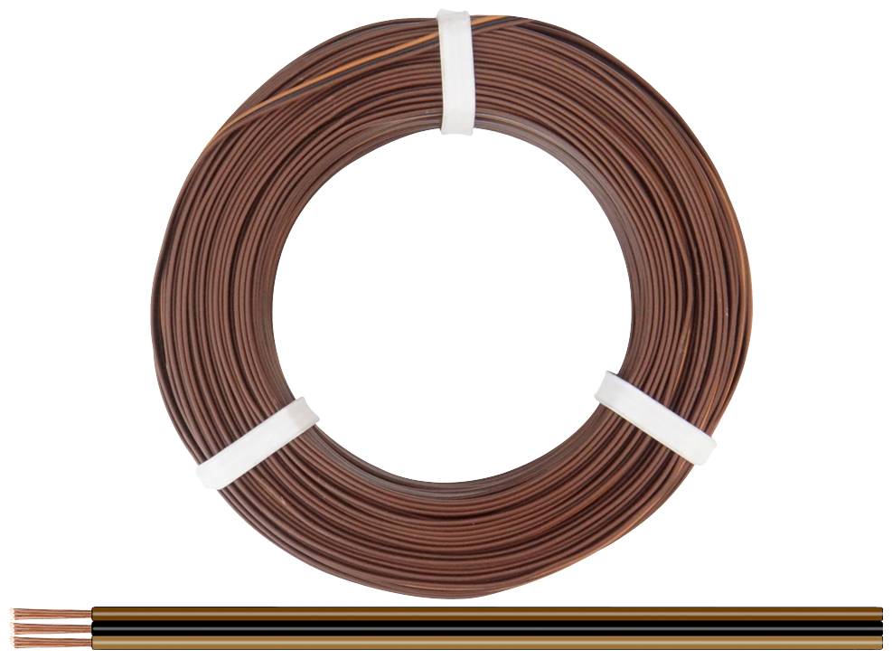 Donau Elektronik 325-818-50 Strand 3 x 0.25 mm² Dark brown, Black, Light brown 50 m