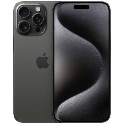A smartphone with a dark casing and multiple camera lenses on the back. The screen displays an abstract pattern.