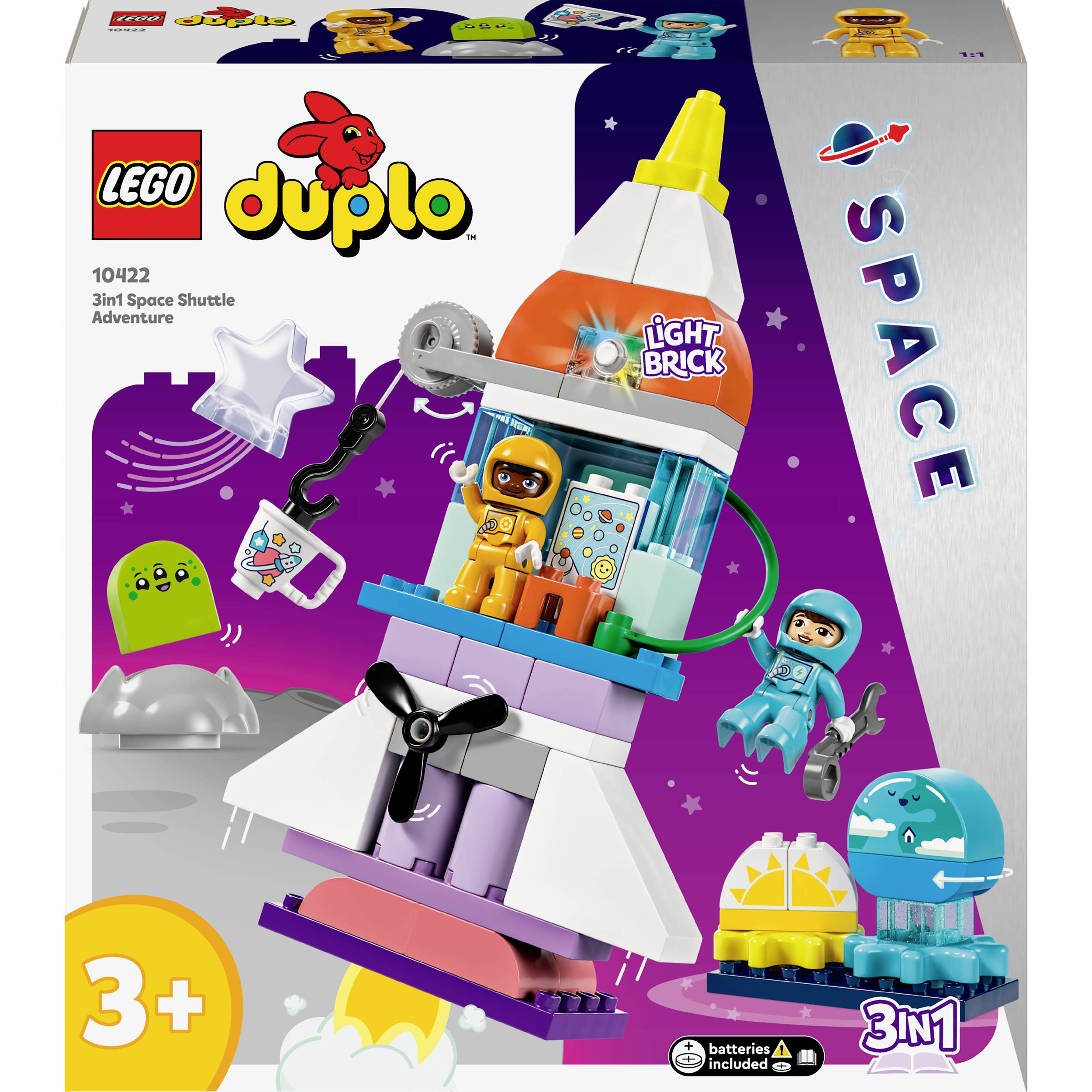 10422 LEGO® DUPLO® 3-in-1 Space Shuttle for many adventures