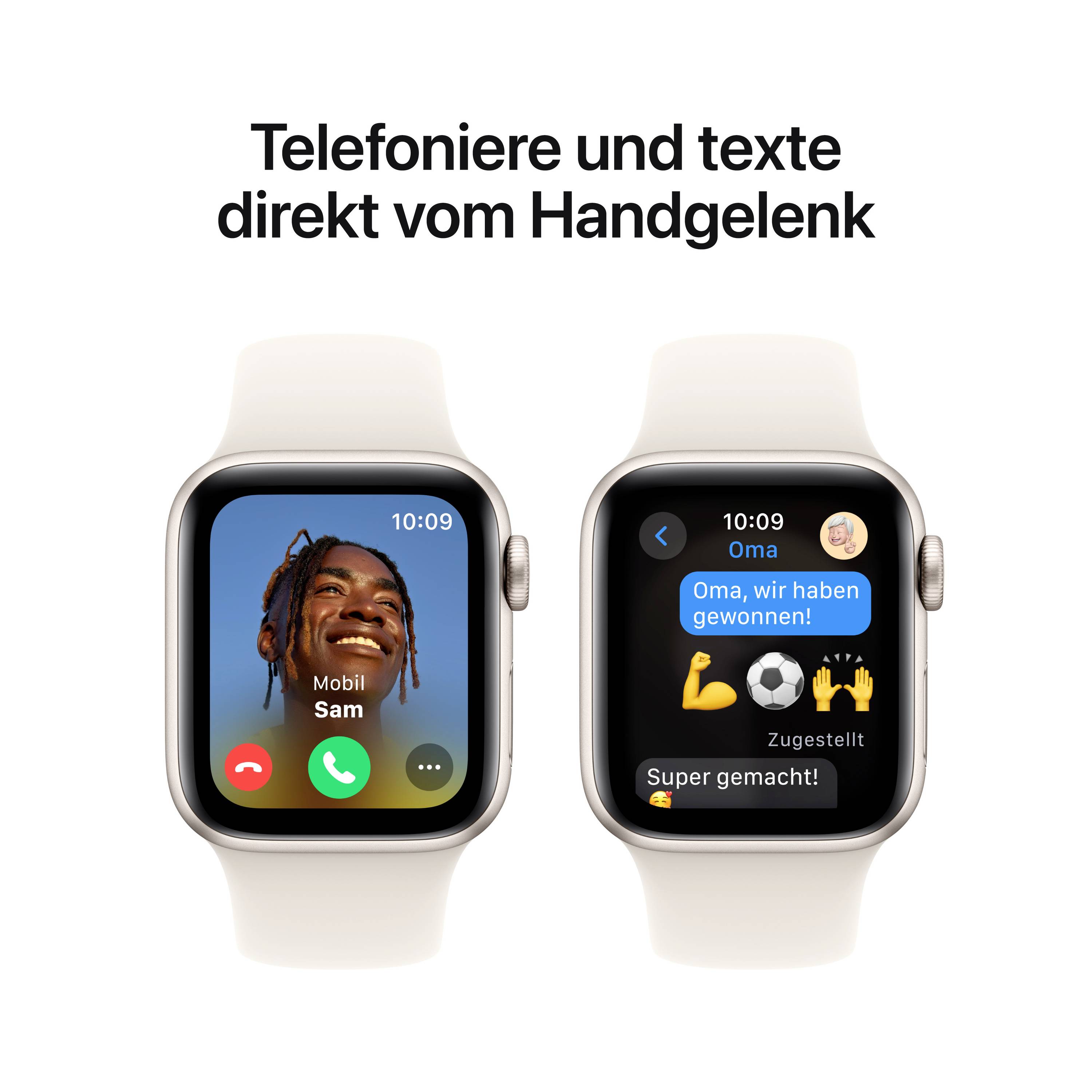 Apple Watch SE (2023) GPS 40 mm Aluminium Sports strap Starlight S/M-3