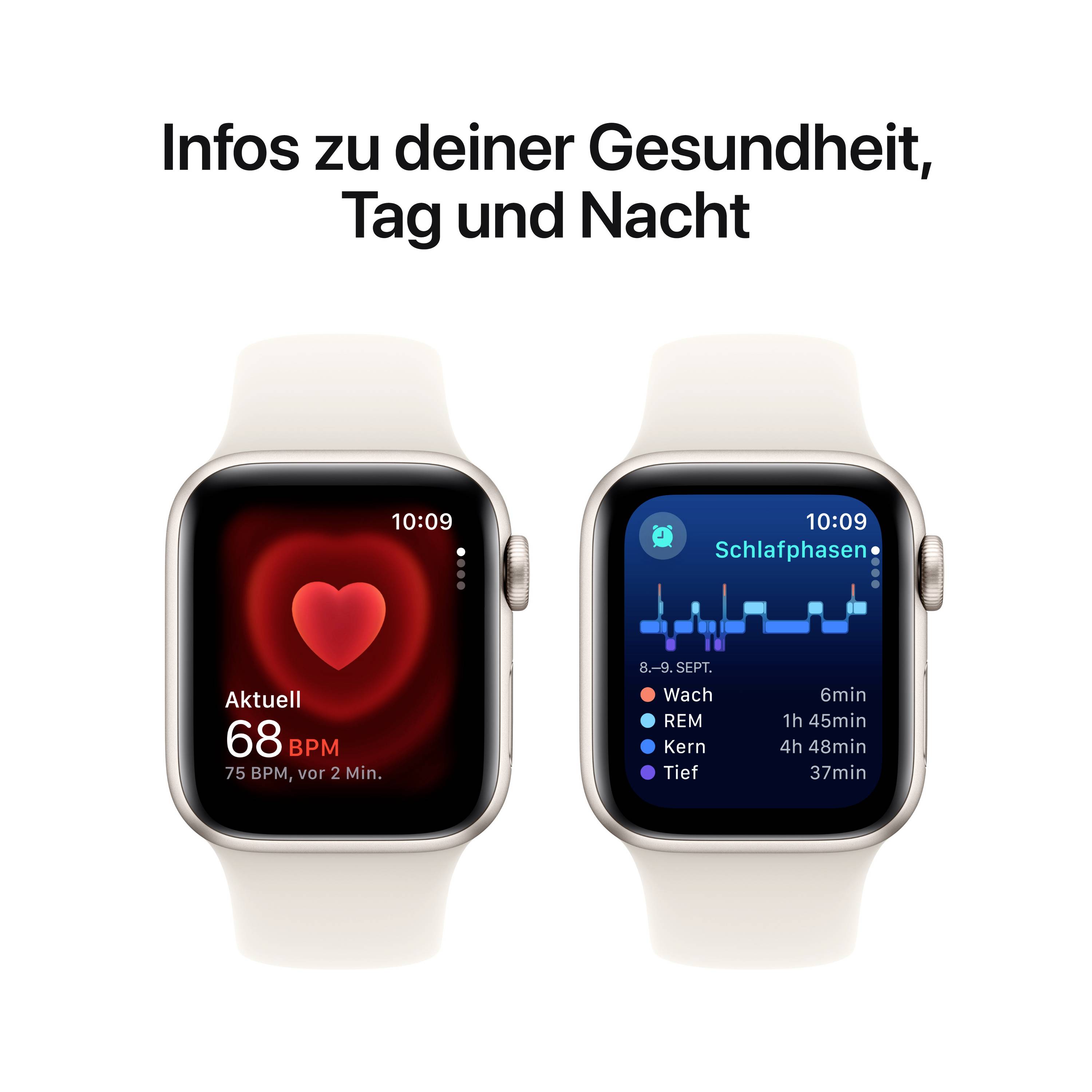 Apple Watch SE (2023) GPS 40 mm Aluminium Sports strap Starlight S/M-4