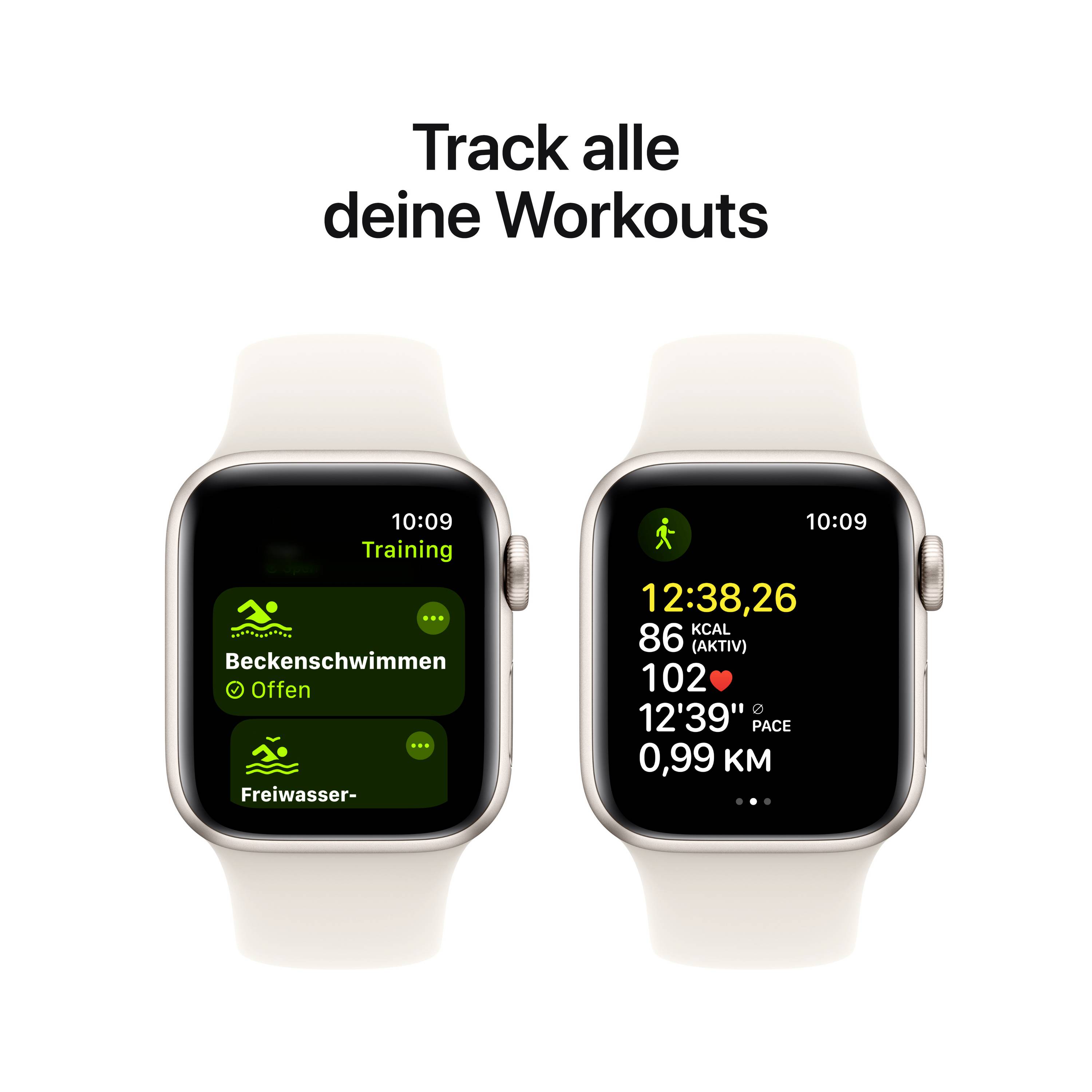Apple Watch SE (2023) GPS 40 mm Aluminium Sports strap Starlight S/M-5