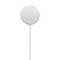 A round, white MagSafe charger with cable.