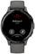 Smartwatch with an active telephone call. The screen displays 'Melissa D' and a call duration of 0:23. Symbols for mute and end call are visible.