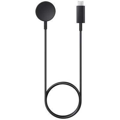 A black USB-C charging cable with a round connector, suitable for wireless charging of devices.