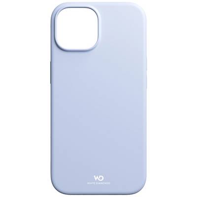 Light blue smartphone case with camera cutout and 'White Diamonds' logo at the bottom.