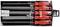 Set of five metal files with red handles in a transparent plastic packaging, brand name 'DICK' on the handles.