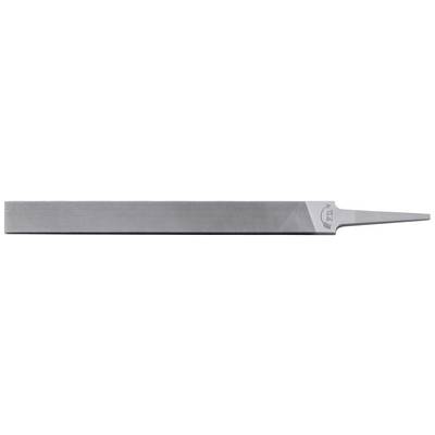 A flat file with a rectangular surface and a tapered handle, used for smoothing or shaping materials.