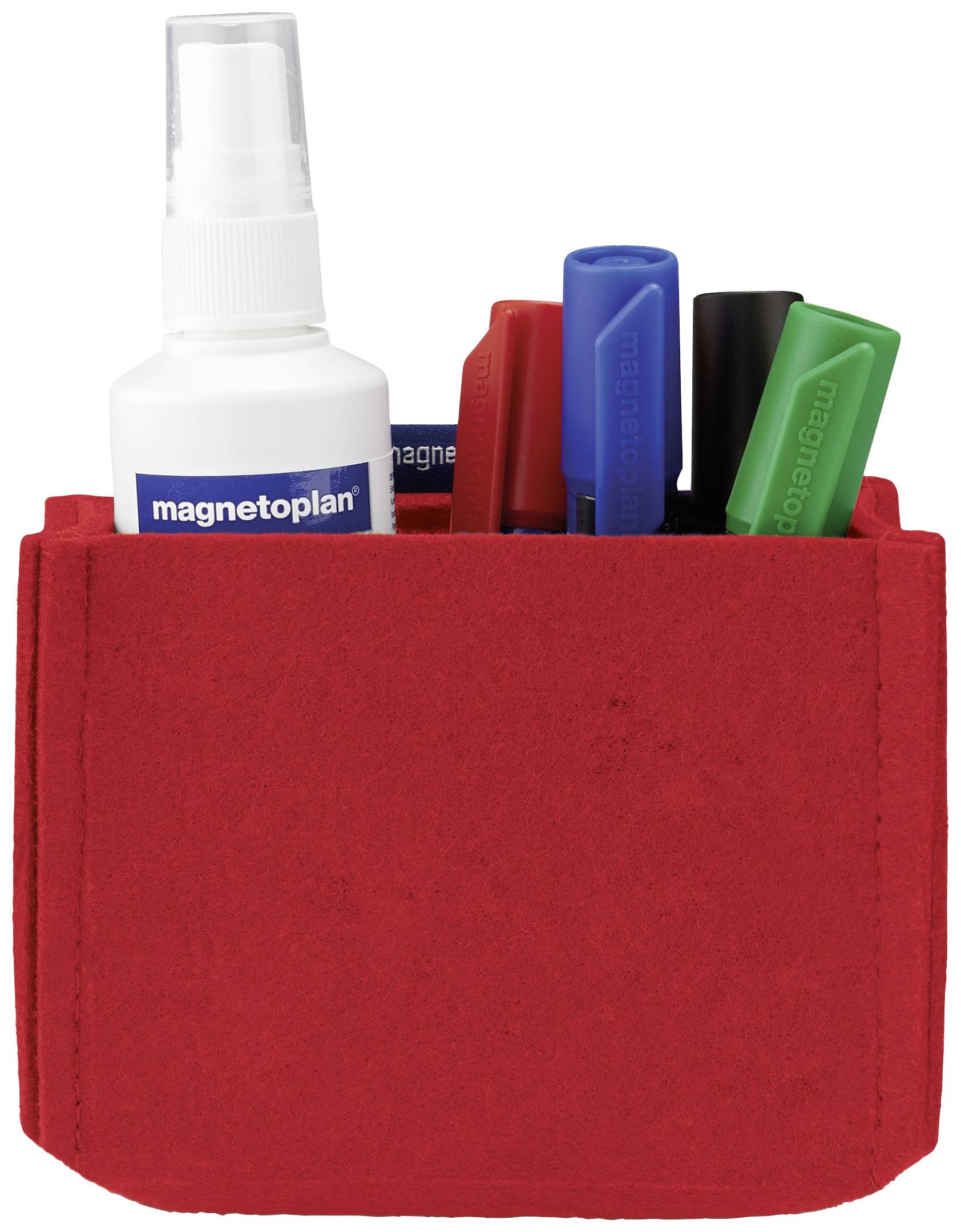 magnetoplan Magnetic pen holder magnetoTray MEDIUM (W x H x D) 130 x 100 x 60 mm Red 1227706