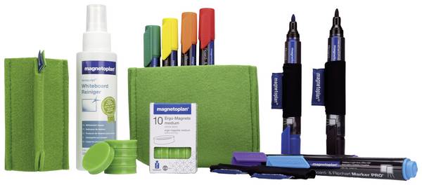 magnetoplan Whiteboard accessory set Essential Set Green