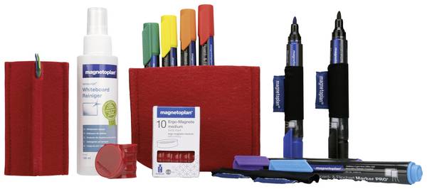 magnetoplan Whiteboard accessory set Essential Set Red