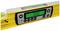 Yellow digital spirit level with green display reading '0.00', function buttons visible.