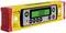Digital spirit level and inclinometer with a yellow housing, red end protection and a digital display showing '0.00'.