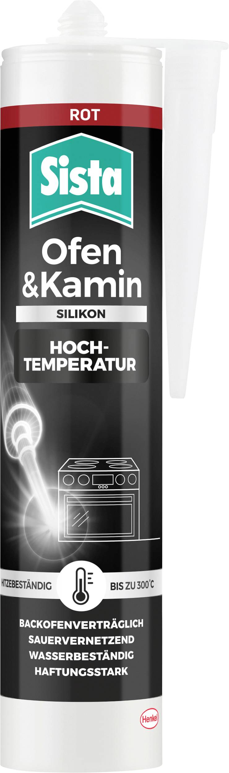 Sista Ofen & Kamin Silicone Factory colour Red SHOR3 280 ml