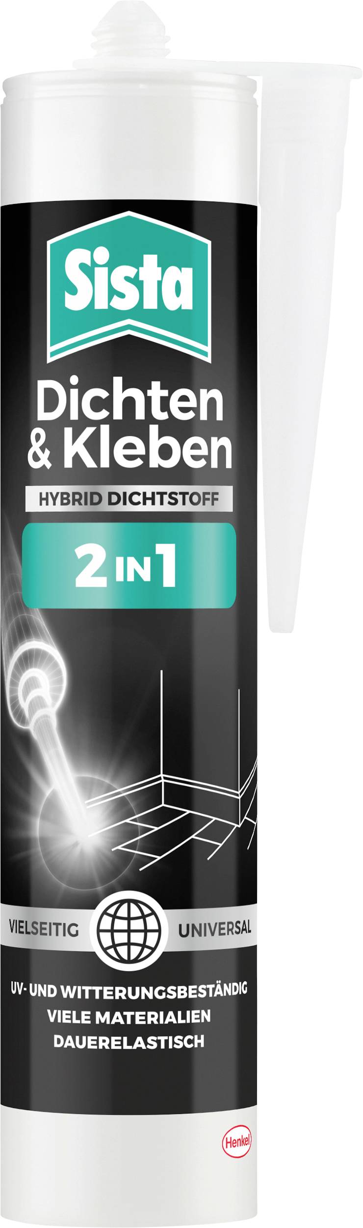 Sista 2in1 Sealant/glue hybrid Factory colour Black SHDS3 280 ml