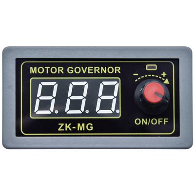 Electronic engine control unit with digital display '8.8.8', rotary knob for speed setting, and on/off switch.